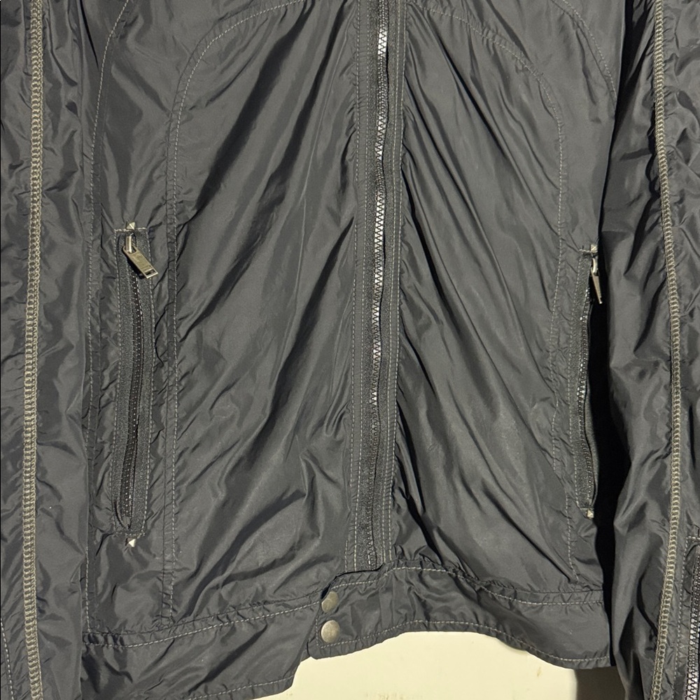 Diesel Jurlo Biker Jacket Mens XXL Black Full Zip Nylon Motorcycle Streetwear - Picture 4 of 16